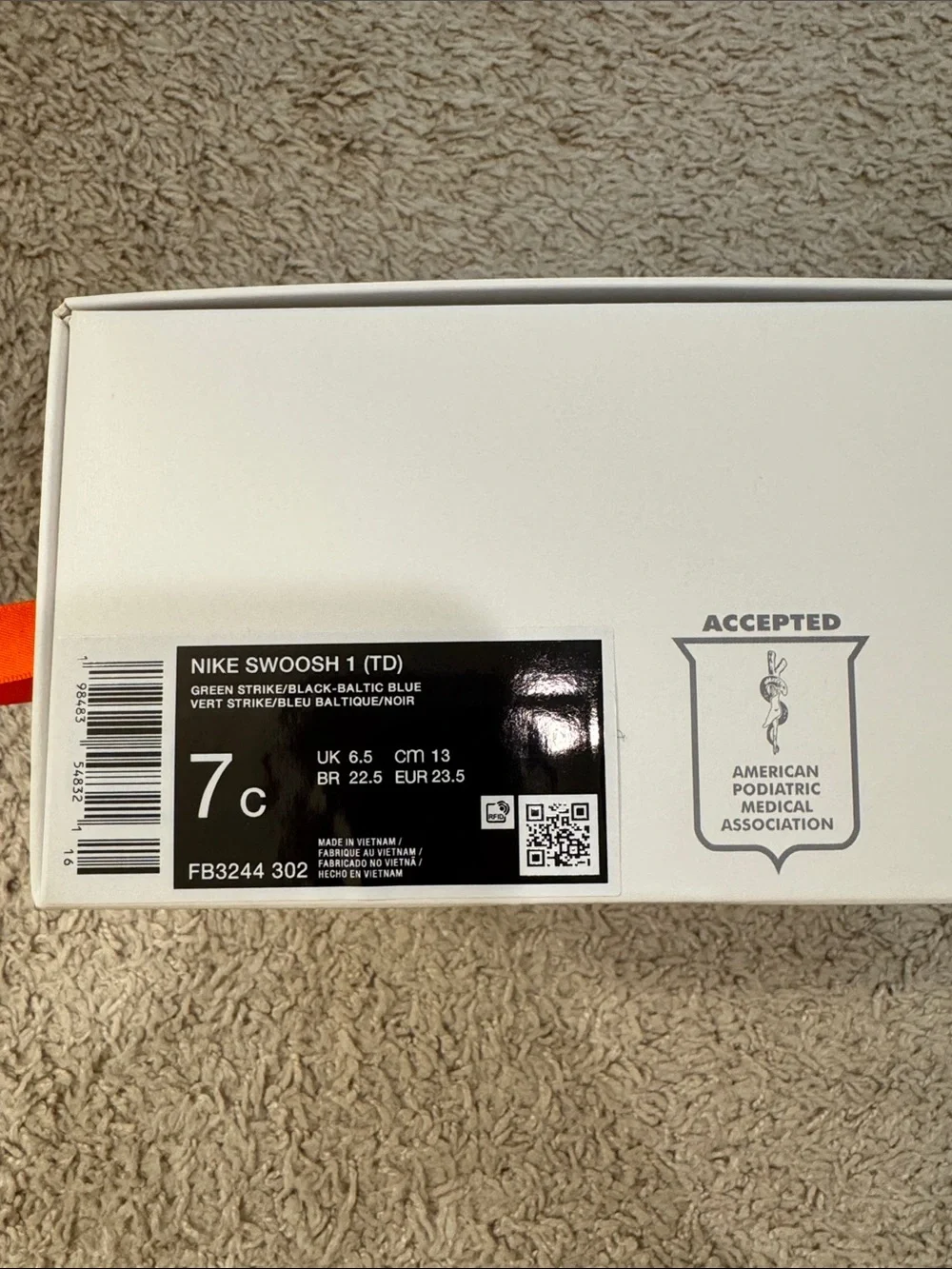 Nike Swoosh 1 Toddler 7c
